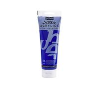 Pébéo - Acrylique Fine Studio Acrylics - Peinture Acrylique Bleu - Bleu Outremer Foncé - 250 ml 169-015