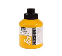 Pébéo - Acrylique Fine Studio Acrylics - Peinture Acrylique Ocre Jaune - Peinture Ocre Jaune 500 ml