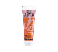 Pébéo - Acrylique Fine Studio Acrylics - Peinture Acrylique Orange - Orange-Jaune Iridescent - 250 ml 169353