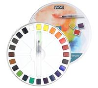 PEBEO Boîte en métal de 24 demi-godets d'aquarelle fine