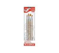 Pebeo Artist - Lot de pinceaux - 4 parties - rond, plat - taille : 16, 20, 24