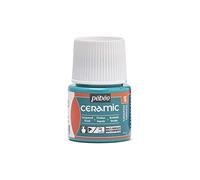 Pébéo - Ceramic - Couleur Opaque pour Terre Cuite, Céramique et Faïence - Effet Brillant - Finition Laquée - Flacon 45 ml, Turquoise