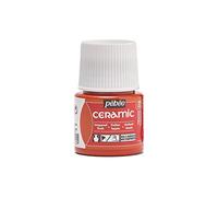 Pébéo - Ceramic - Couleur Opaque pour Terre Cuite, Céramique et Faïence - Effet Brillant - Finition Laquée - Flacon 45 ml, Orange