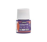 PEBEO - Ceramic - Couleur Opaque pour Terre Cuite, Céramique et Faïence - Effet Brillant - Finition Laquée - Flacon 45 ml, Mauve 025-012 4,50 x 4,50 x 7,00 cm