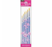 Pebeo Coffret 6 pinceaux ronds peinture - Doré