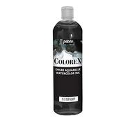 Pébéo - Encre Colorex 1 L Noir d'ivoire - Colorex Encre Aquarelle Pébéo - Encre noire Rendu Velouté - Encre Dessin Multi-outil Tous Supports - 1 L - Noir d'ivoire