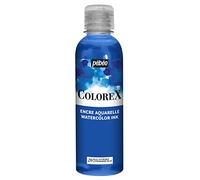 Pébéo - Encre Colorex 250 ML Bleu Outremer - Colorex Encre Aquarelle Pébéo - Encre bleu Rendu Velouté - Encre Dessin Multi-outil Tous Supports - 250 ML - Bleu Outremer