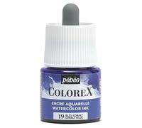 Pébéo - Encre Colorex 45 ML Bleu Cobalt - Colorex Encre Aquarelle Pébéo - Encre bleu Rendu Velouté - Encre Dessin Multi-outil Tous Supports - 45 ML - Bleu Cobalt, (Watercolor)