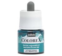 Pébéo - Encre Colorex 45 ML Bleu d'Orient - Colorex Encre Aquarelle Pébéo - Encre bleu Rendu Velouté - Encre Dessin Multi-outil Tous Supports - 45 ML - Bleu d'Orient