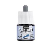 Pébéo - Encre Colorex 45 ML Bleu Marine - Colorex Encre Aquarelle Pébéo - Encre bleu Rendu Velouté - Encre Dessin Multi-outil Tous Supports - 45 ML - Bleu Marine