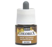 Pébéo - Encre Colorex 45 ML Fauve - Colorex Encre Aquarelle Pébéo - Encre marron Rendu Velouté - Encre Dessin Multi-outil Tous Supports - 45 ML - Fauve