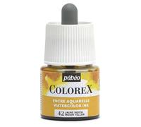 Pébéo - Encre Colorex 45 ML Jaune Indien - Colorex Encre Aquarelle Pébéo - Encre Jaune Rendu Velouté - Encre Dessin Multi-outil Tous Supports - 45 ML - Jaune Indien