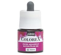 Pébéo - Encre Colorex 45 ML Magenta - Colorex Encre Aquarelle Pébéo - Encre rose Rendu Velouté - Encre Dessin Multi-outil Tous Supports - 45 ML - Magenta