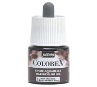 Pébéo - Encre Colorex 45 ML Noir Trichrome - Colorex Encre Aquarelle Pébéo - Encre noire Rendu Velouté - Encre Dessin Multi-outil Tous Supports - 45 ML - Noir Trichrome