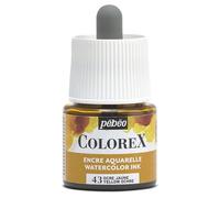 Pébéo - Encre Colorex 45 ML Ochre Jaune - Colorex Encre Aquarelle Pébéo - Encre jaune Rendu Velouté - Encre Dessin Multi-outil Tous Supports - 45 ML - Ochre Jaune