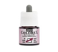 Pébéo - Encre Colorex 45 ML Pourpre - Colorex Encre Aquarelle Pébéo - Encre violette Rendu Velouté - Encre Dessin Multi-outil Tous Supports - 45 ML - Pourpre