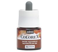 Pébéo - Encre Colorex 45 ML Sanguine - Colorex Encre Aquarelle Pébéo - Encre orange Rendu Velouté - Encre Dessin Multi-outil Tous Supports - 45 ML - Sanguine, (Watercolor)