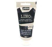 Pébéo Encre Linogravure BLEU DE PRUSSE 80 ml - Encre Lino à l’Eau Ultra Pigmentée et Opaque, Impression sur Linoléum et Papier, Nettoyage Facile