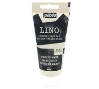 Pébéo Encre Linogravure NOIR DE MARS 80 ml - Encre Lino à l’Eau Ultra Pigmentée et Opaque, Impression sur Linoléum et Papier, Nettoyage Facile