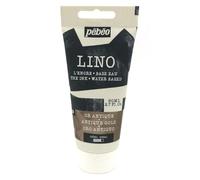 Pébéo Encre Linogravure OR ANTIQUE 80 ml - Encre Lino à l’Eau Ultra Pigmentée et Opaque, Impression sur Linoléum et Papier, Nettoyage Facile