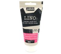 Pébéo Encre Linogravure ROSE FLUORESCENT 80 ml - Encre Lino à l’Eau Ultra Pigmentée et Opaque, Impression sur Linoléum et Papier, Nettoyage Facile