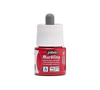 Pébéo Flacon Marbling - Peinture effet marbré 45 ml Vermillon finition brillante