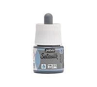 PEBEO - Flacon Setasilk Gris 45 ML - Peinture sur Soie - Flacon Bouchon Pipette de 45 ML - Couleur Gris Argent