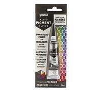 Pébéo - Fluid Pigment - Concentré Pigmentaire Liquide pour Coloration de Résine - Couleurs Miscibles - Effet Opaque ou Transparent - Origine Naturelle - Argent - 20 ml