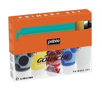 Pébéo - Tubes de gouache Studio, beaux-arts, couleurs primaires, 5 x 100 ml