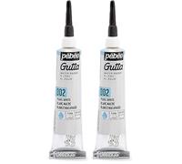 Pebeo - Gutta Setasilk - Peinture sur soie - Gutta à l’eau 20ml - Pour la réalisation de sertis - Blanc (Lot de 2)