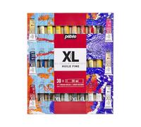 Pébéo Huile Fine XL - Coffret Peinture à l'Huile - 30 Tubes 20 ml + Pinceau - Pigmentation Riche et Brillante