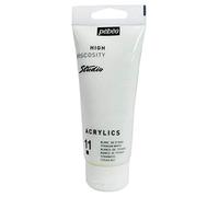 PÉBÉO Lot de 3 Peintures Studio Acrylique Tube Blanc de Titane 100 ml