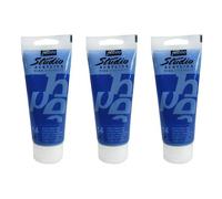 Pébéo Lot De 3 Peintures Studio Acrylique Tube Bleu Cobalt Imitation 100 Ml