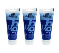 Pébéo Lot De 3 Peintures Studio Acrylique Tube Bleu De Phtalocyanine 100 Ml