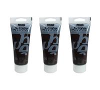 Pébéo Lot De 3 Peintures Studio Acrylique Tube Ombre Brulée 100 Ml