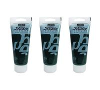 Pébéo Lot De 3 Peintures Studio Acrylique Tube Vert De Vessie 100 Ml