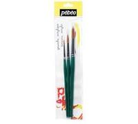 Pébéo Pinceaux ronds synthétiques scolaires – Lot de 3 (N°4, N°8, N°12)