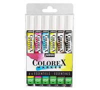 Marqueurs - Encre aquarelle - 6 couleurs essentielles - Rechargeable - Pébéo Colorex