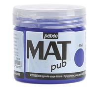 PEBEO - Mat Pub - Peinture Acrylique Extra Fine et Extra Mate - Bleu outremer -140ml