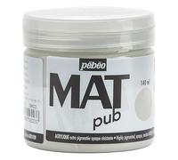 Pébéo - Mat Pub - Peinture Acrylique Extra Fine et Extra Mate - Gris chaud -140ml 256023