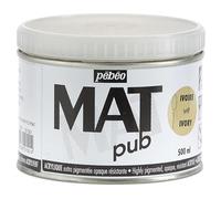 Pébéo - Mat Pub - Peinture Acrylique Extra Fine et Extra Mate - Ivoire Beige -500ml, 1 unité (Lot de 1)