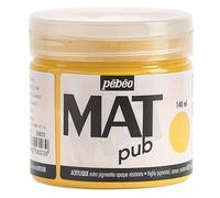 Peinture acrylique - Extra mate - Jaune doré - 256003 - Pébéo Mat Pub - 140ml