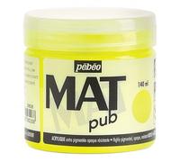Peinture acrylique - Extra mate - Jaune fluo - 256026 - Pébéo Mat Pub - 140ml Jaune