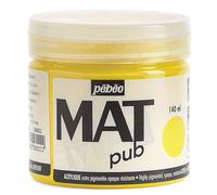 Pébéo - Mat Pub - Peinture Acrylique Extra Fine et Extra Mate - Jaune Primaire - 140ml 256002