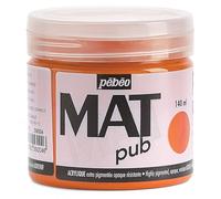 Pébéo - Mat Pub - Peinture Acrylique Extra Fine et Extra Mate - Orange vif -140ml