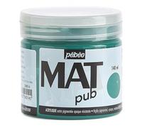 Pébéo - Mat Pub - Peinture Acrylique Extra Fine et Extra Mate - Vert canard -140ml
