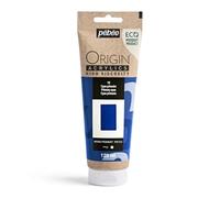 Pébéo - Origin Acrylics 120 ml - Peinture Acrylique Éco-Conçue - Haute Viscosité - Finition Mate - Liant 100% Recyclé - 96% de Matières Premières d’Origine Européenne - Cyan Primaire