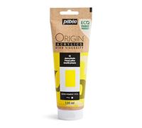 Pébéo - Origin Acrylics 120 ml - Peinture Acrylique Éco-Conçue - Haute Viscosité - Finition Mate - Liant 100% Recyclé - 96% de Matières Premières d’Origine Européenne - Jaune Primaire