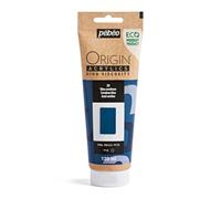 Pébéo - Origin Acrylics 120 ml - Peinture Acrylique Éco-Conçue - Haute Viscosité - Finition Mate - Liant 100% Recyclé - 96% de Matières Premières d’Origine Européenne - Bleu Ceruleum