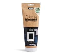 Pébéo - Origin Acrylics 240 ml - Peinture Acrylique Éco-Conçue - Haute Viscosité - Finition Mate - Liant 100% Recyclé - 96% de Matières Premières d’Origine Européenne - Noir d’Ivoire Imitation